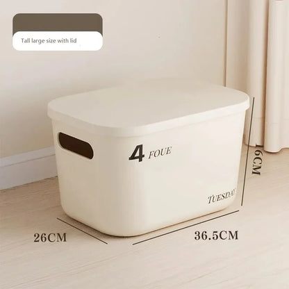 Compact Plastic Storage Container with Lid