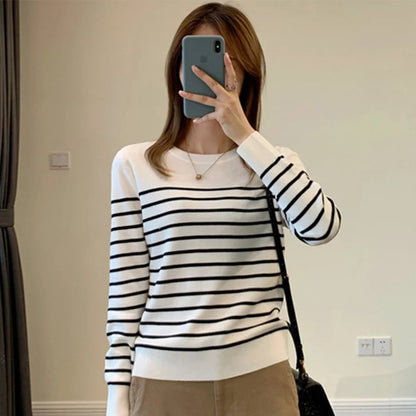 Colorful Horizontal Knit Sweater