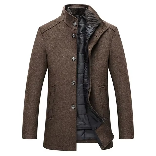 Men's Fit Adjustable Fleece Lined Winter Parka Jacket