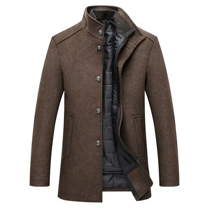 Men's Fit Adjustable Fleece Lined Winter Parka Jacket