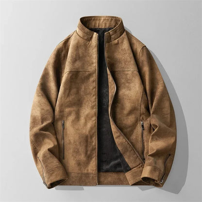 Rugged Leather Outdoor Jacket