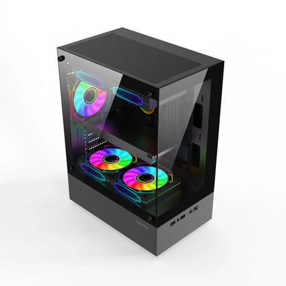 Compact Gaming PC Case with 240mm Liquid Cooling - Luxicro