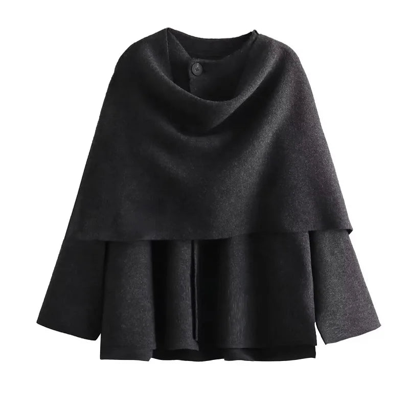 Chic Off-Center Snow Coat