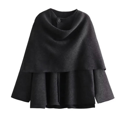 Chic Off-Center Snow Coat