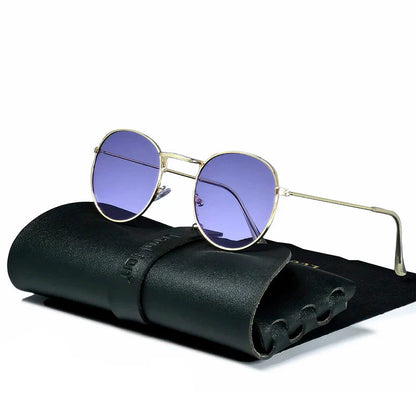 Classic Aviator Metal Sunglasses with UV Protection - Luxicro