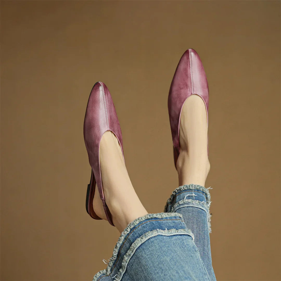 Elegant Pointed Toe Slip On Flats
