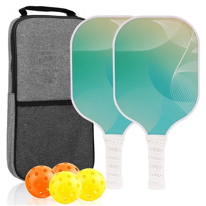 Portable Pickleball Paddle Set with Balls and Bag