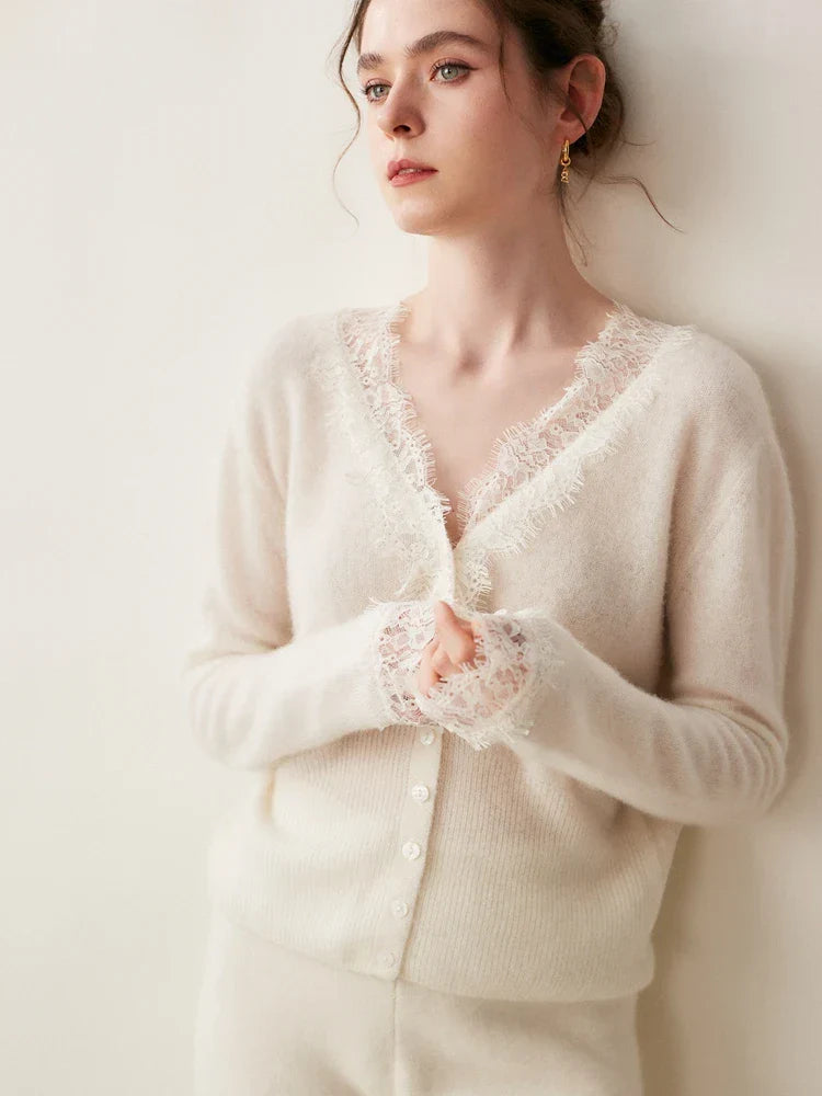 Women's Fit Lace Cardigan Sweater