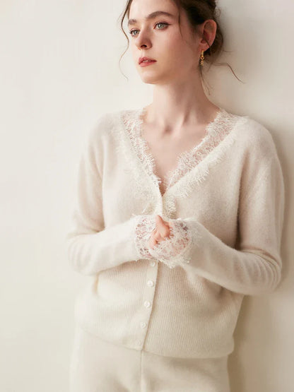 Women's Fit Lace Cardigan Sweater