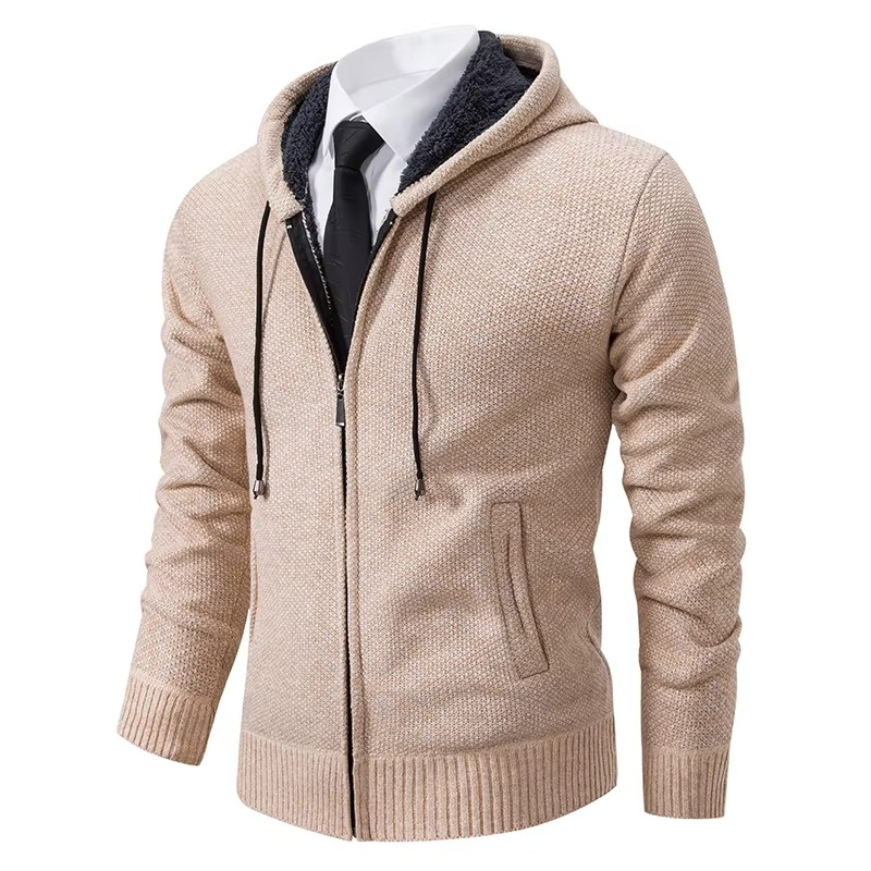 Cozy Fleece Lined Zip Up Cardigan Jacket - EasyApparels
