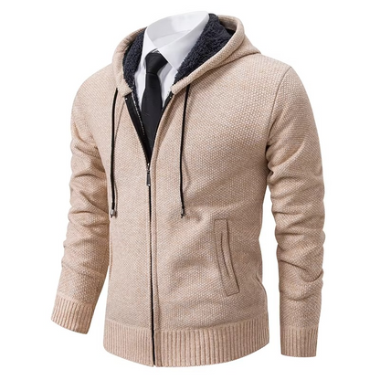 Cozy Fleece Lined Zip Up Cardigan Jacket - EasyApparels