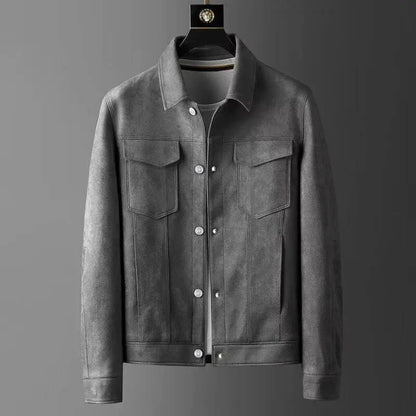 Luxury Suede Leather Mens Jacket