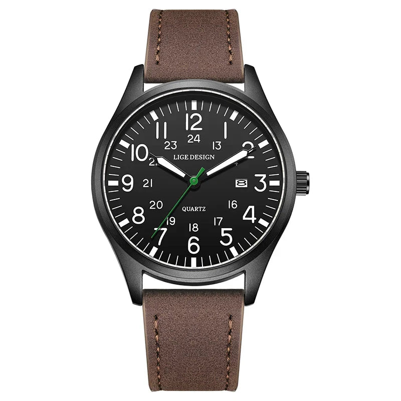 Stylish Quartz Watch with Beige Face and Durable Strap