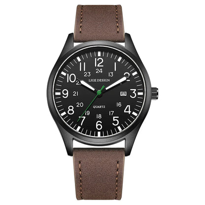 Stylish Quartz Watch with Beige Face and Durable Strap
