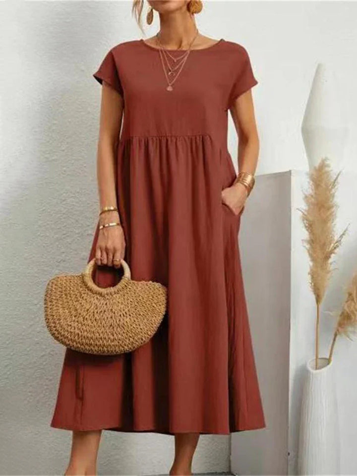 Classic Casual Round Neck Dress