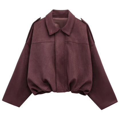 Fashionable Womens Zip Up Jacket with Collar