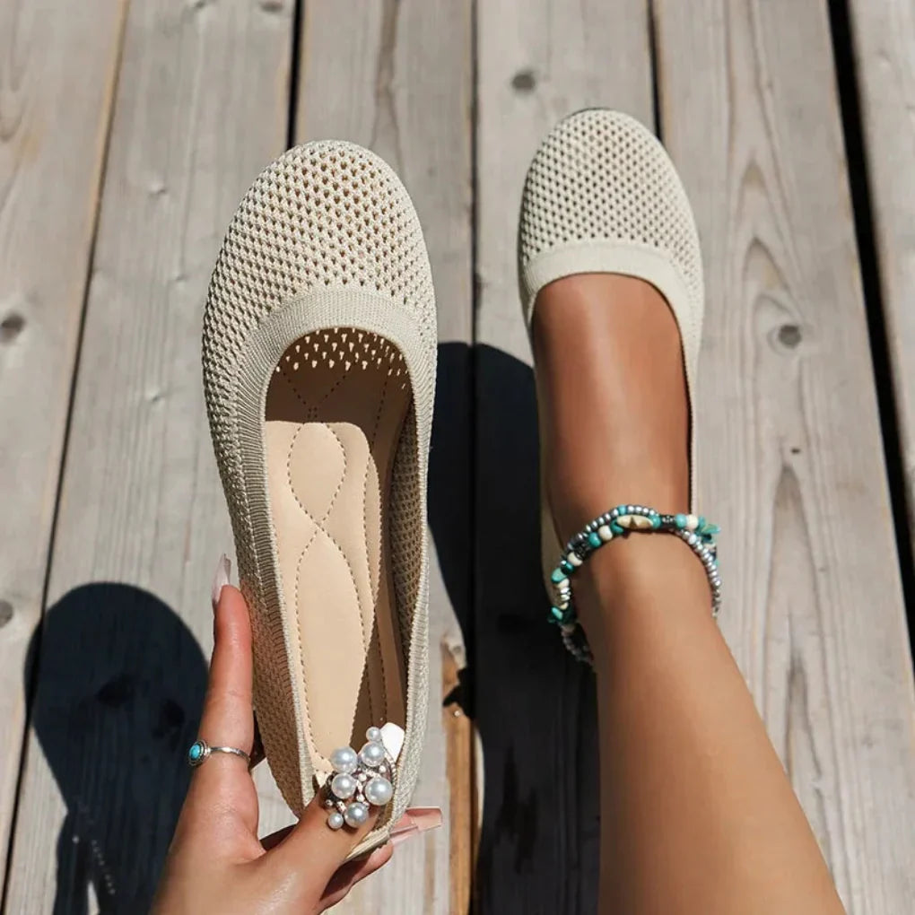 Comfortable Women's Summer Slide Flat Shoes - Vossary