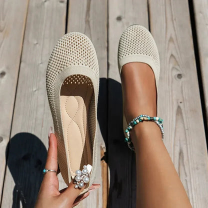 Comfortable Women's Summer Slide Flat Shoes - Vossary