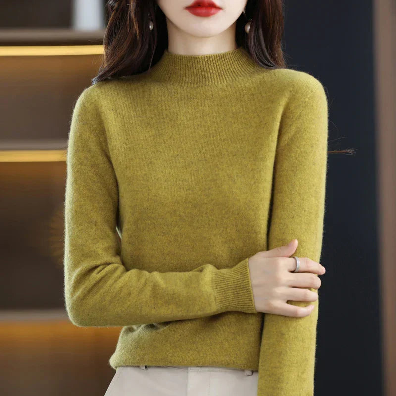 Soft Women's Premium Cashmere Turtle Neck Sweater
