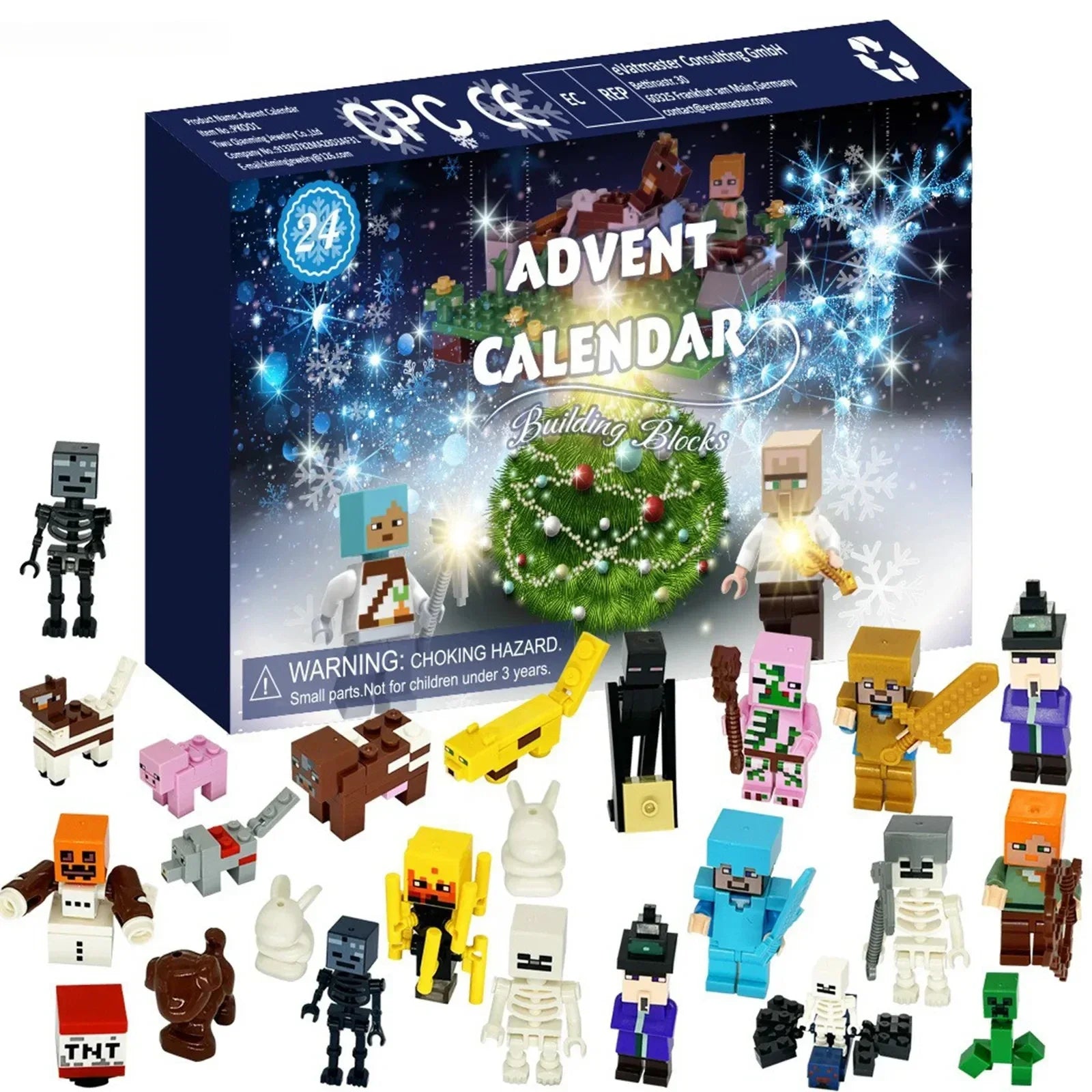 Fun Holiday Countdown Calendar with Mini Figures - Luxicro