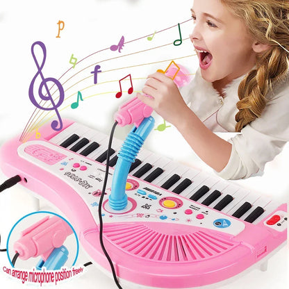 Fun Kids Digital Piano Keyboard with Mic - Luxicro