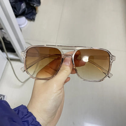 Classic Large Square Sunglasses - Unisex Black UV Protection