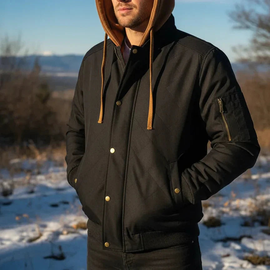 Casual Quilted Zip Up Bomber Jacket - EasyApparels