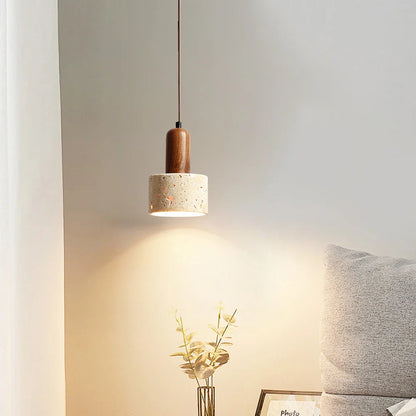 Natural Wood Pendant Bedside Table Lamp - Luxicro