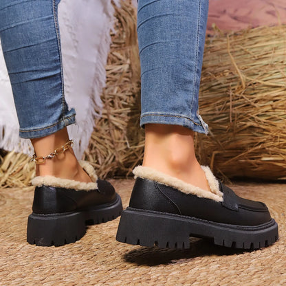 Fuzzy Inside Elevated Slip On Shoe