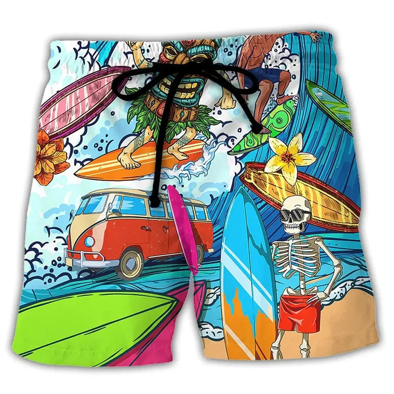 Vibrant Men's Beach Shorts