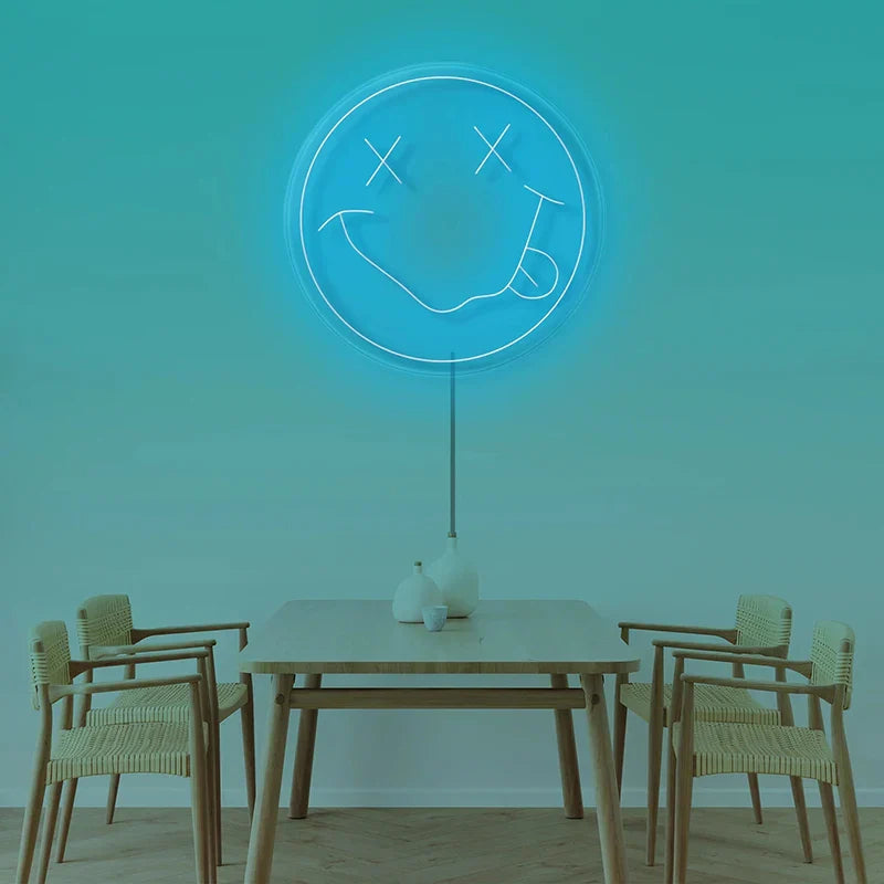 Colorful LED Smiley Face Wall Light USB Powered