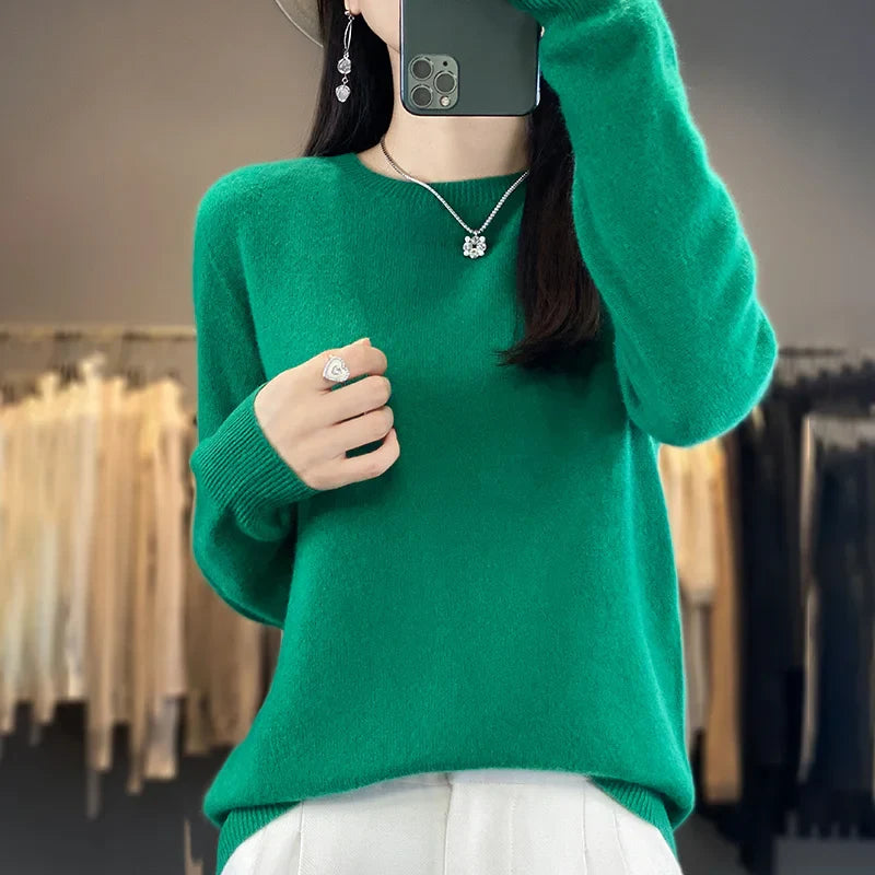 Soft Merino Wool Crew Neck Sweater