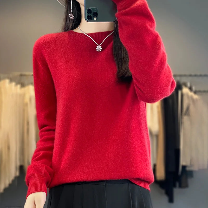 Soft Merino Wool Crew Neck Sweater