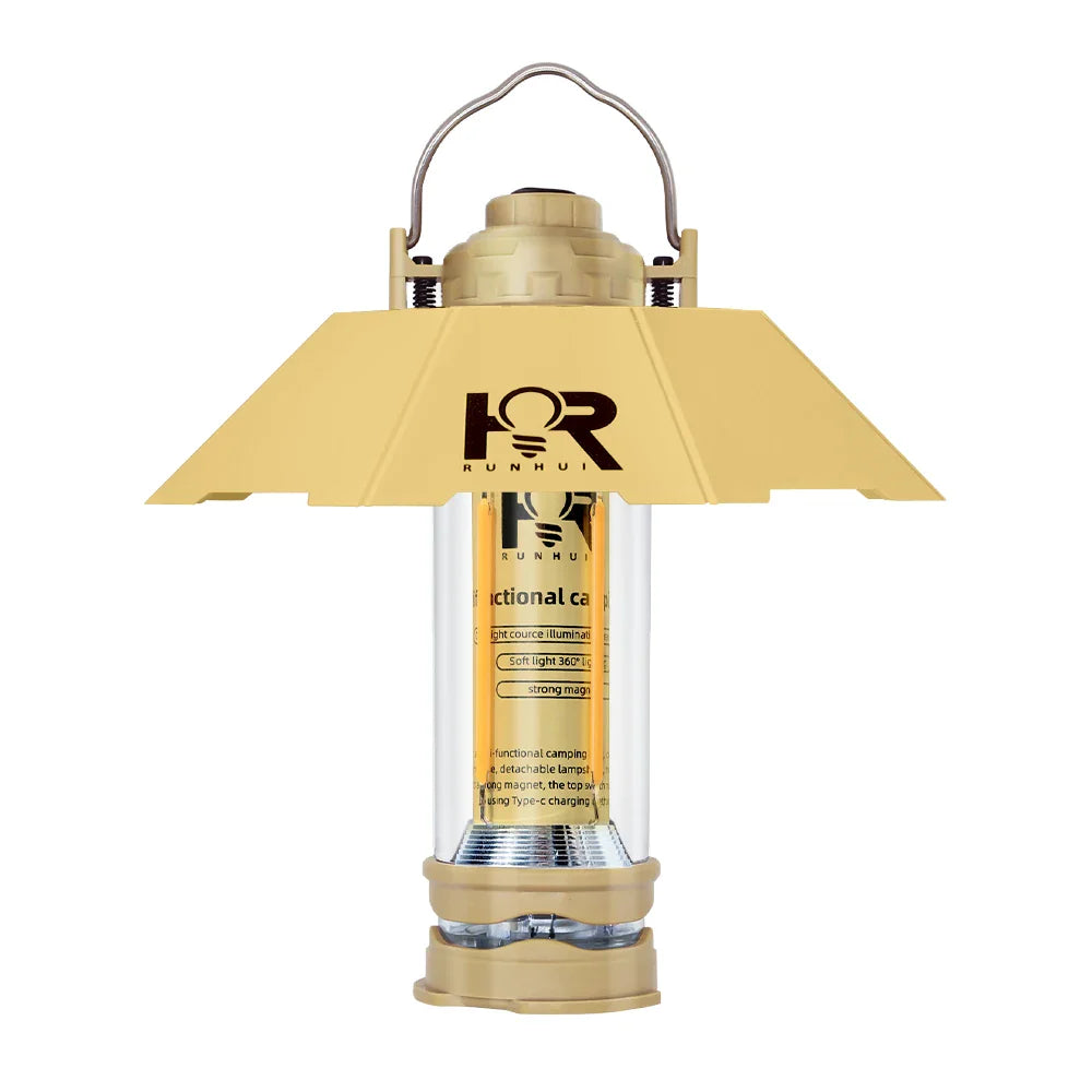 Compact Rechargeable Camp Lantern, Waterproof Outdoor Light - Luxicro
