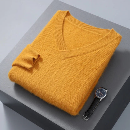 Cozy Men's V-Neck Pullover Sweater