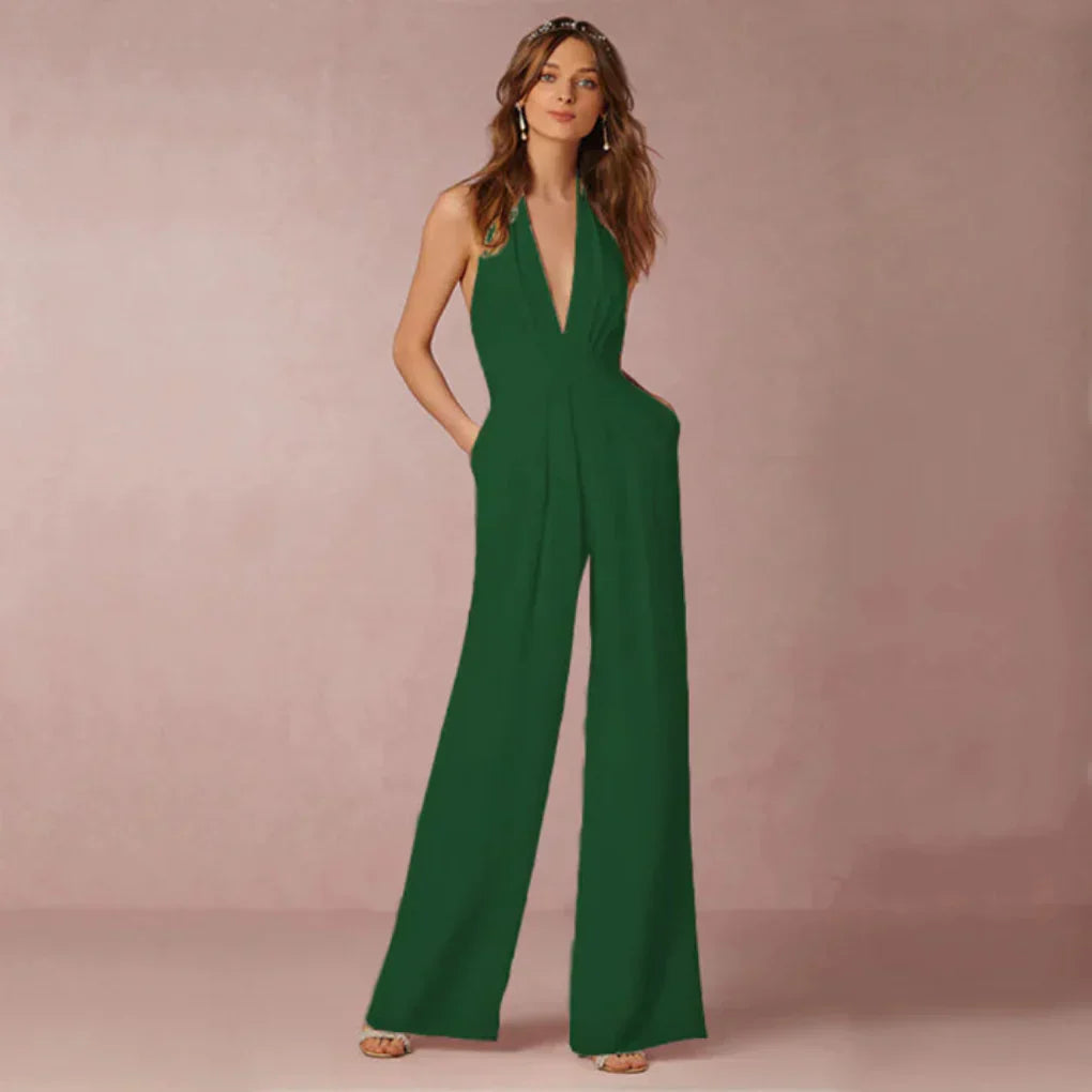 Sexy Low Back Halter Jumpsuit