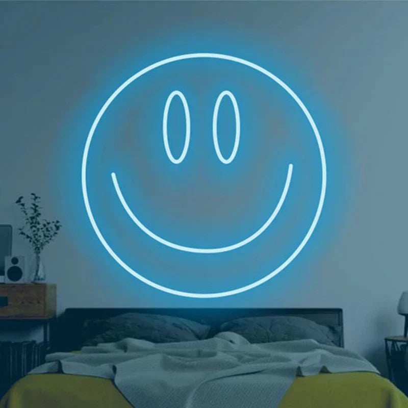 Colorful LED Smiley Face Wall Light USB Powered