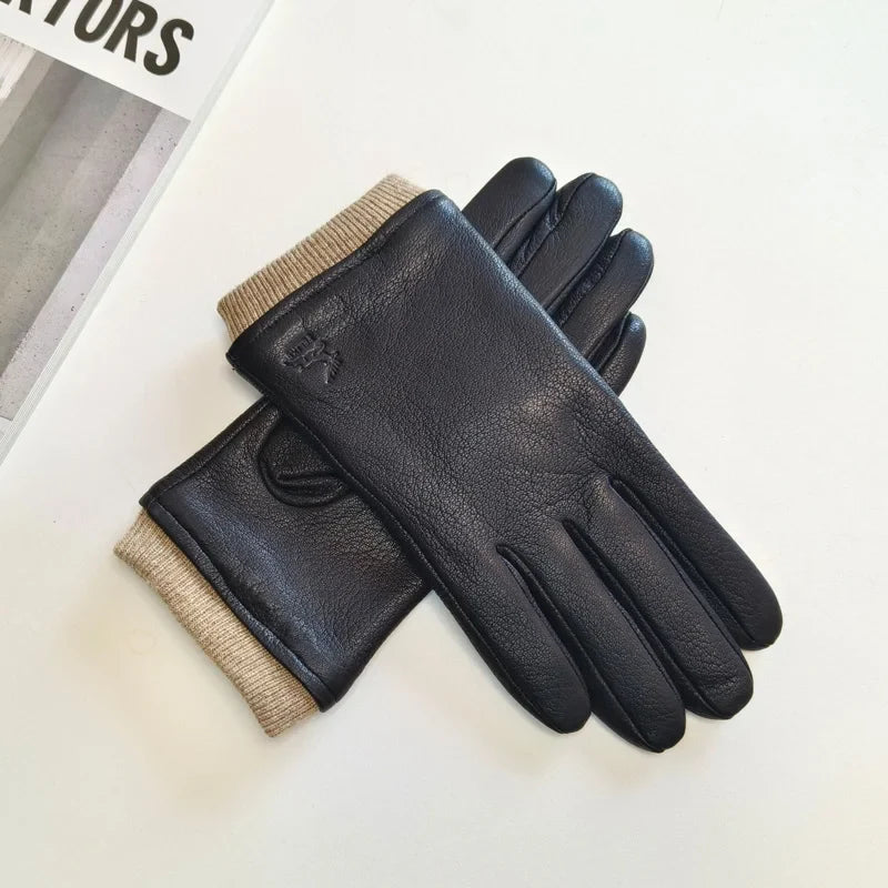 Warm Insulated Synthetic Leather Gloves - Vossary