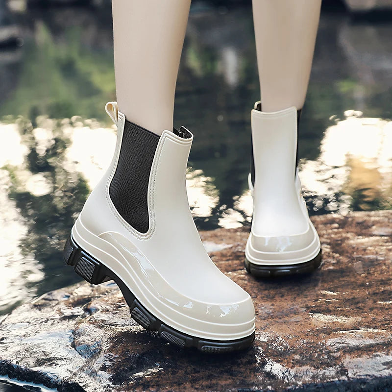 Ladies Waterproof Ankle Rain Boots