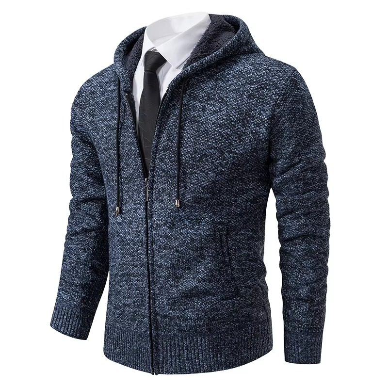 Cozy Fleece Lined Zip Up Cardigan Jacket