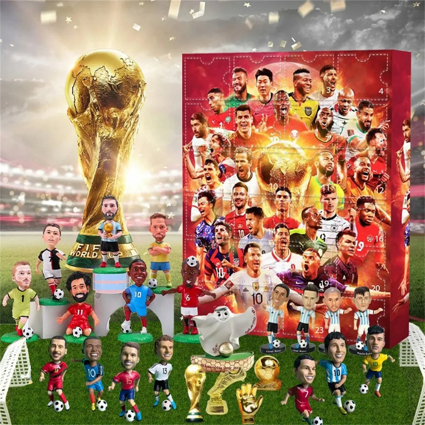 Kids Soccer Christmas Countdown Calendar Set - Luxicro