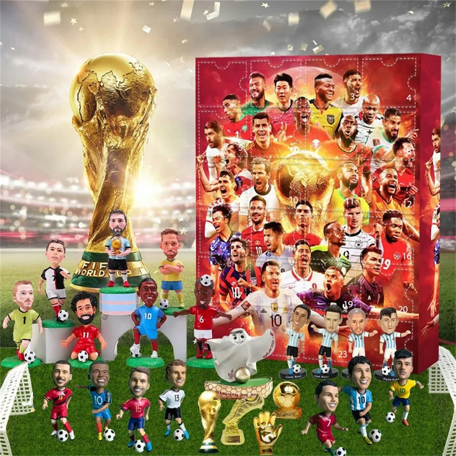Kids Soccer Christmas Countdown Calendar Set - Luxicro