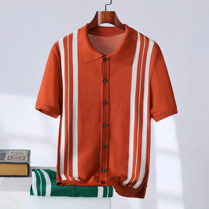 Classic Horizontal Stripe Polo Shirt