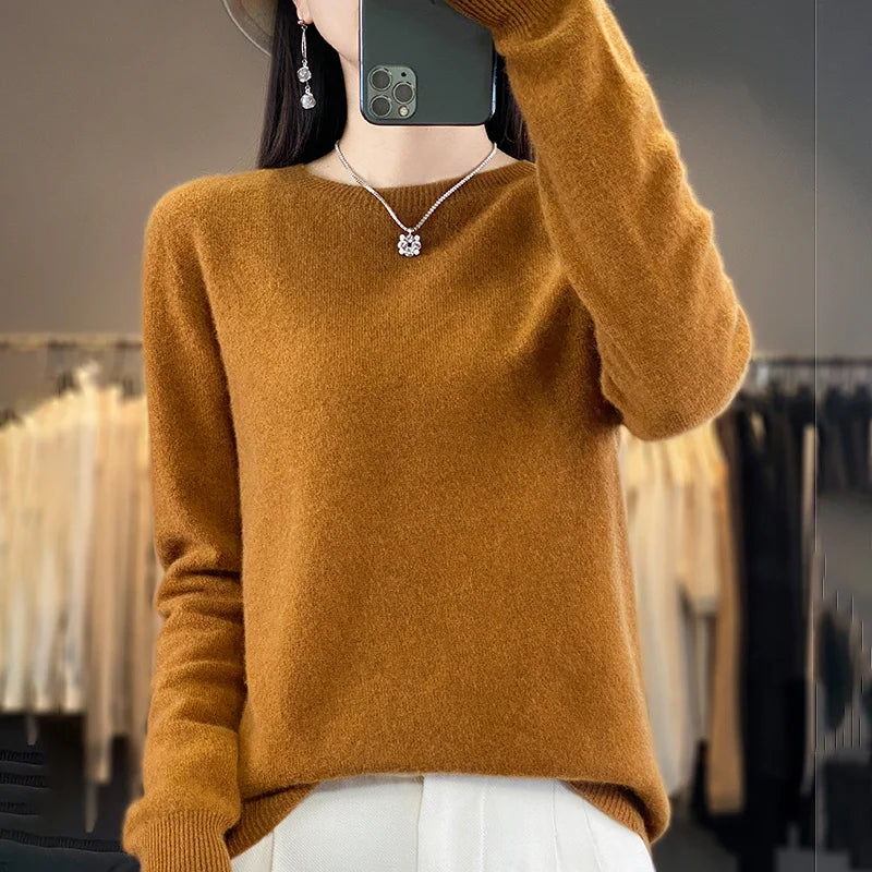 Soft Merino Wool Crew Neck Sweater