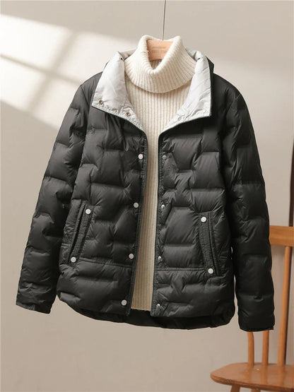 Warm Winter Quilted Down Coat - EasyApparels