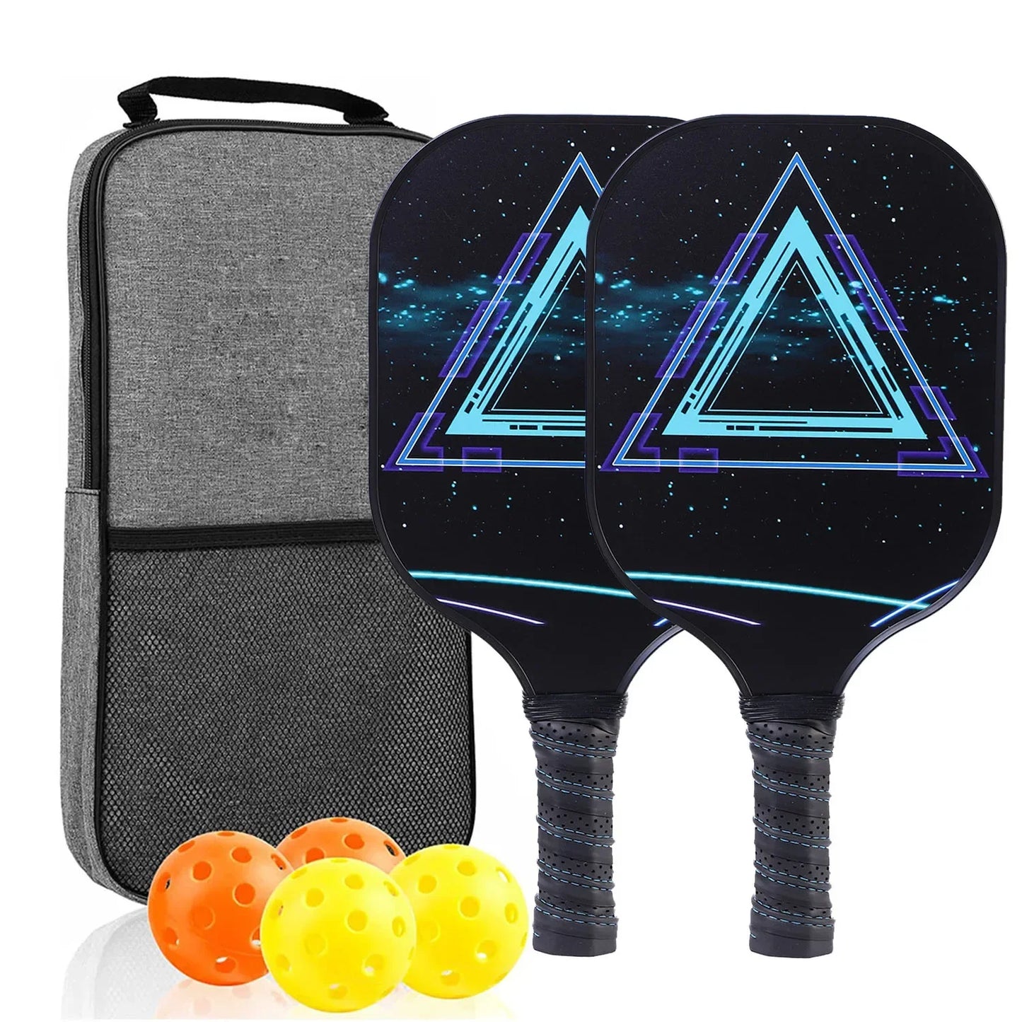 Portable Pickleball Paddle Set with Balls and Bag