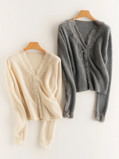 Women's Fit Lace Cardigan Sweater