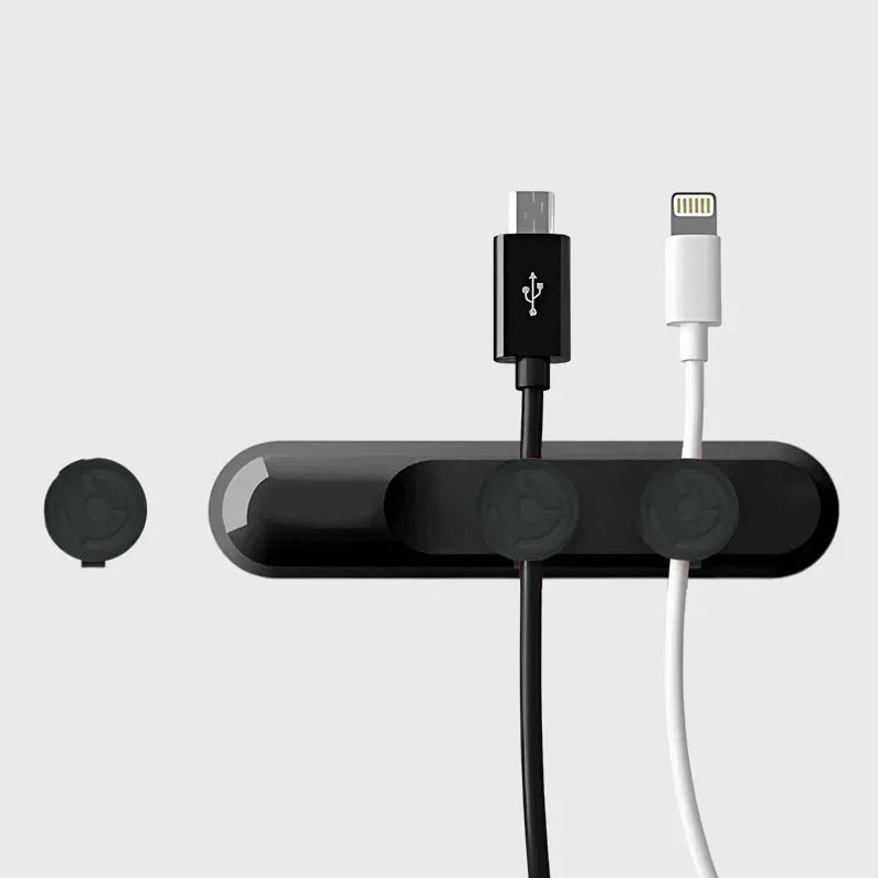 Compact Cable Management Silicone Desk Clip Holder