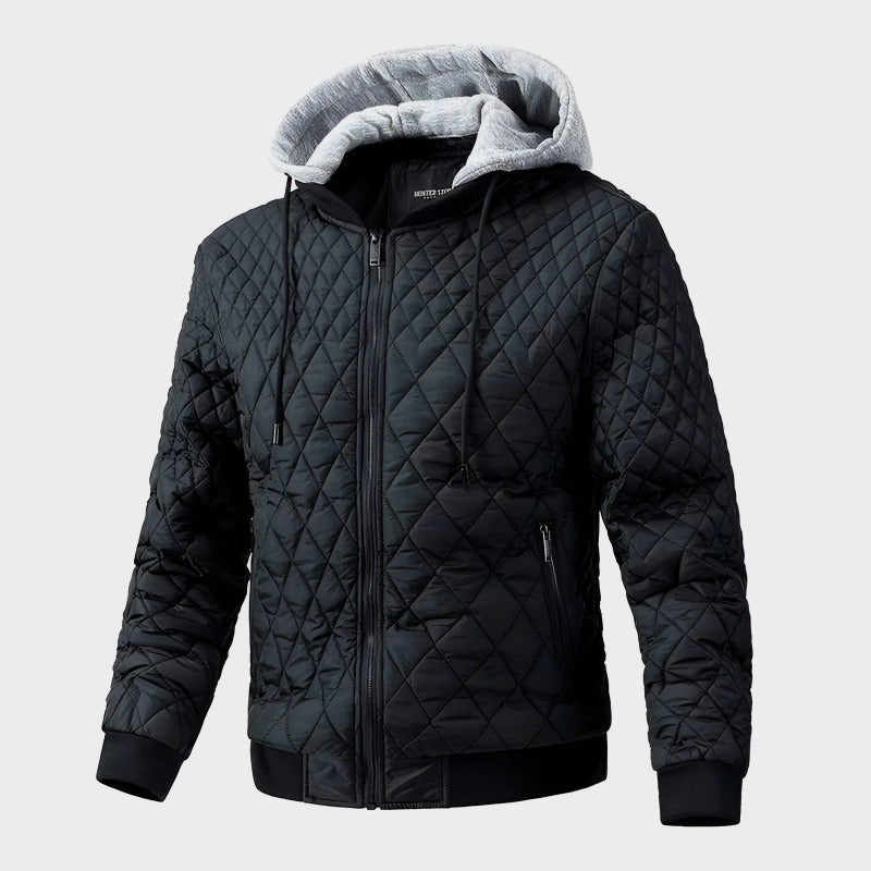 Warm Padded Hooded Bomber Jacket - EasyApparels