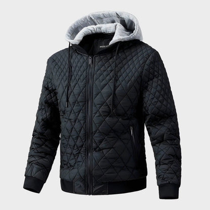 Warm Padded Hooded Bomber Jacket - EasyApparels